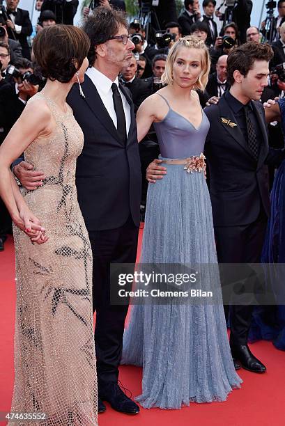 Jury member Sophie Marceau, jury president Joel Coen, jury members Sienna Miller, Xavier Dolan and Rokia Traore attend the Closing Ceremony of the...