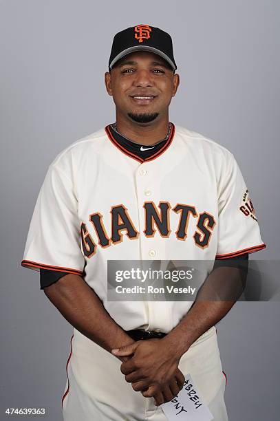 Tony Abreu of the San Francisco Giants poses during Photo Day on Sunday, February 23, 2014 at Scottsdale Stadium in Scottsdale, Arizona.