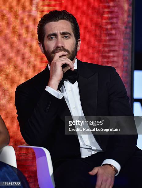 Actor Jake Gyllenhaal attends the closing ceremony during the 68th annual Cannes Film Festival on May 24, 2015 in Cannes, France.