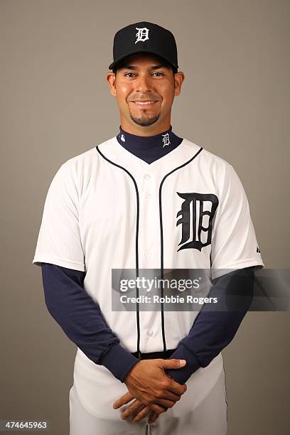 Anibal Sanchez of the Detroit Tigers poses during Photo Day on Sunday, February 23, 2014 at Joker Marchant Stadium in Lakeland, Florida.