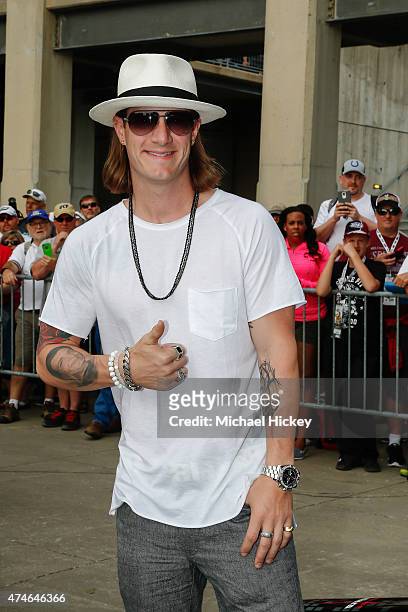 Tyler Hubbard attends the Indy 500 on May 23, 2015 in Indianapolis, Indiana.