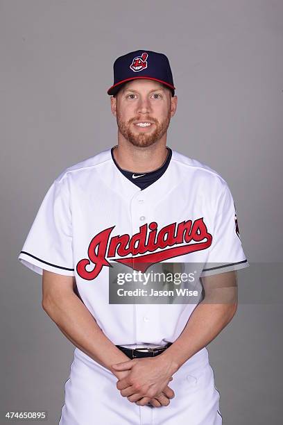 Josh Outman of the Cleveland Indians poses during Photo Day on Monday, February 24, 2014 at Goodyear Ballpark in Goodyear, Arizona.