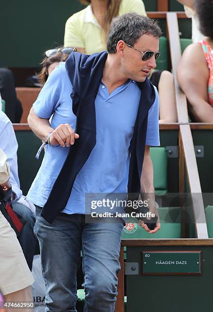 Marc-Olivier Fogiel attends day 1 of the French Open 2015 held at Roland Garros stadium on May 24, 2015 in Paris, France.