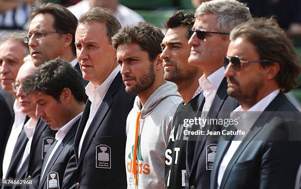 Romain Grosjean, Christophe Roger-Vasselin, Gilles Simon, Benoit Paire, Gilles Moretton, Henri Leconte, members of the French Davis Cup Players' Club...