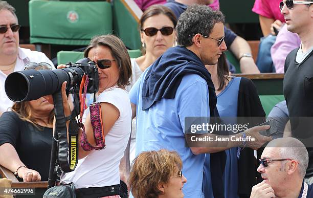 Marc-Olivier Fogiel attends day 1 of the French Open 2015 held at Roland Garros stadium on May 24, 2015 in Paris, France.