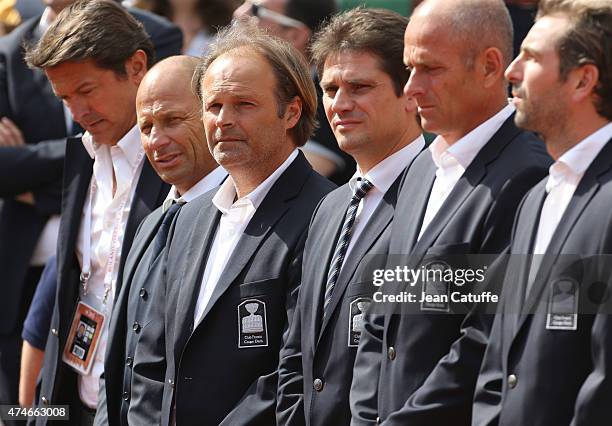 Eric Winogradsky, Thierry Tulasne, Thierry Champion, Arnaud Boetsch, Guy Forget, Julien Bennetteau, members of the French Davis Cup Players' Club...