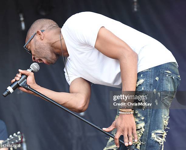 Trombone Shorty performs during day 3 of the 3rd Annual Shaky Knees Music Festival at Atlanta Central Park on May 10, 2015 in Atlanta City.