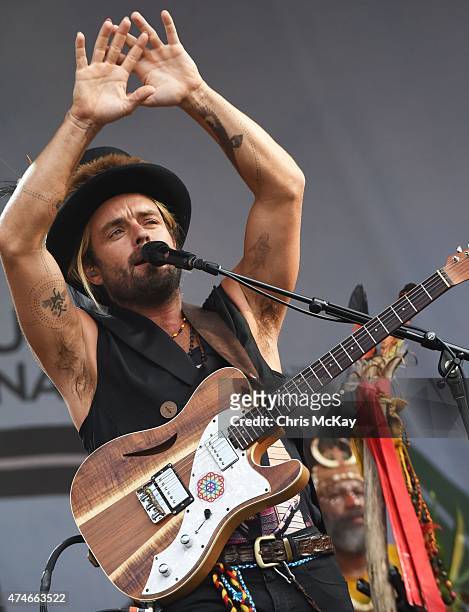 Xavier Rudd performs during day 3 of the 3rd Annual Shaky Knees Music Festival at Atlanta Central Park on May 10, 2015 in Atlanta City.