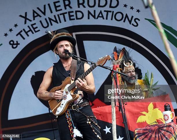 Xavier Rudd performs during day 3 of the 3rd Annual Shaky Knees Music Festival at Atlanta Central Park on May 10, 2015 in Atlanta City.