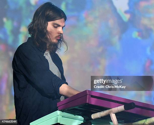 Dominic Simper of Tame Impala performs during day 3 of the 3rd Annual Shaky Knees Music Festival at Atlanta Central Park on May 10, 2015 in Atlanta...