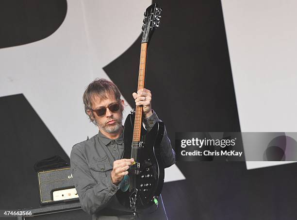 Mark Gardener of Ride performs during day 3 of the 3rd Annual Shaky Knees Music Festival at Atlanta Central Park on May 10, 2015 in Atlanta City.