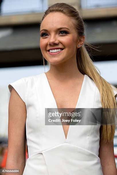 American country singer, Danielle Bradbery attends the 2015 Indy 500 at Indianapolis Motorspeedway on May 24, 2015 in Indianapolis, Indiana.