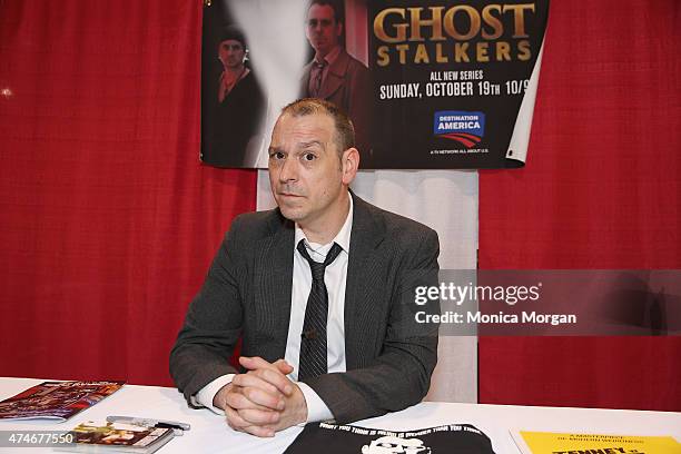 John E.L. Tenney, star of paranormal reality television show, Ghost Stalkers, attends the Motor Comic Con, at Suburban Collection Showplace on May...