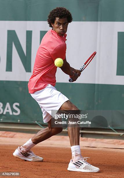 Calvin Hemery of France in action during the qualifying of the French Open 2015 at Roland Garros stadium on May 22, 2015 in Paris, France.