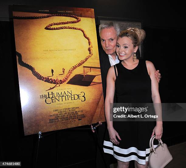 Actress Bree Olson and actor Dieter Laser arrive for the Premiere Of IFC Midnight's "The Human Centepede 3 " held at TCL Chinese 6 Theatres on May...