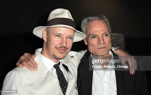 Director Tom Six and actor Dieter Laser arrive for the Premiere Of IFC Midnight's "The Human Centepede 3 " held at TCL Chinese 6 Theatres on May 18,...