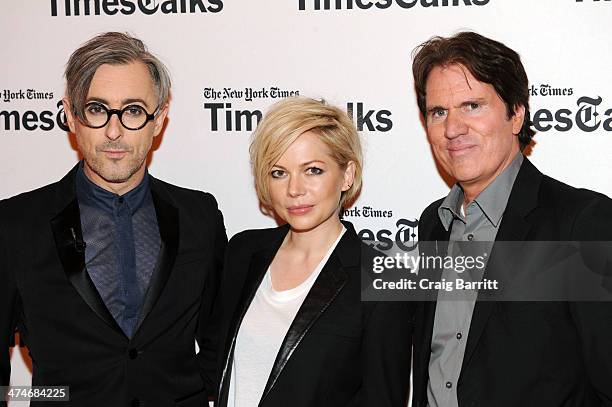 Alan Cumming, Michelle Williams and Rob Marshall attend TimesTalk Presents An Evening With "Cabaret" at The Times Center on February 24, 2014 in New...