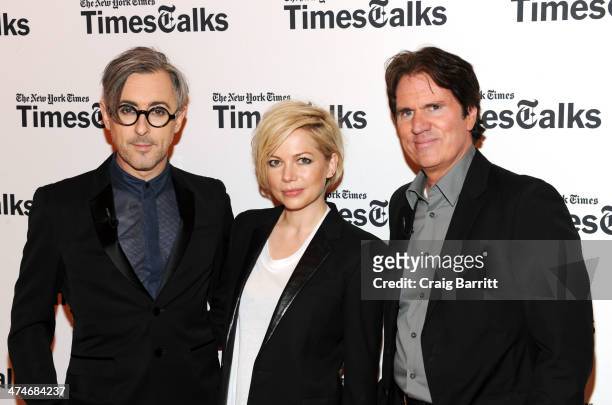 Alan Cumming, Michelle Williams and Rob Marshall attend TimesTalk Presents An Evening With "Cabaret" at The Times Center on February 24, 2014 in New...