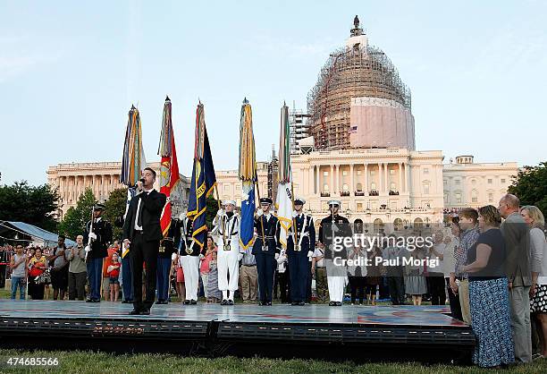 American Idol Season 14 winner Nick Fradiani performs at the 26th National Memorial Day Concert on May 24, 2015 in Washington, DC.