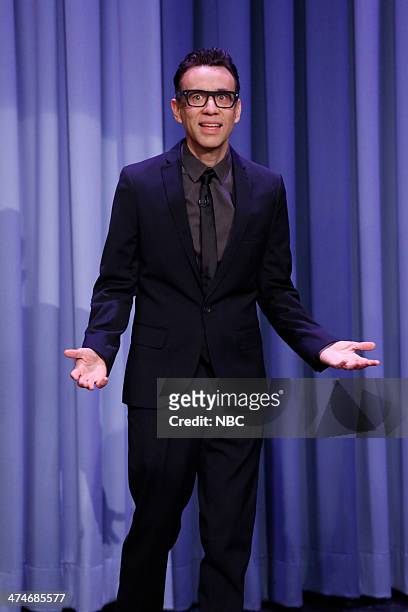Episode 0005 -- Pictured: Actor Fred Armisen arrives on February 24, 2014 --
