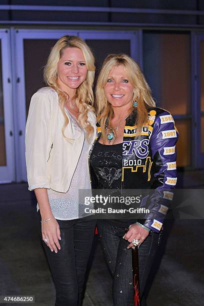 Ashley Mattingly and Pamela Bach are seen on October 31, 2012 in Los Angeles, California.