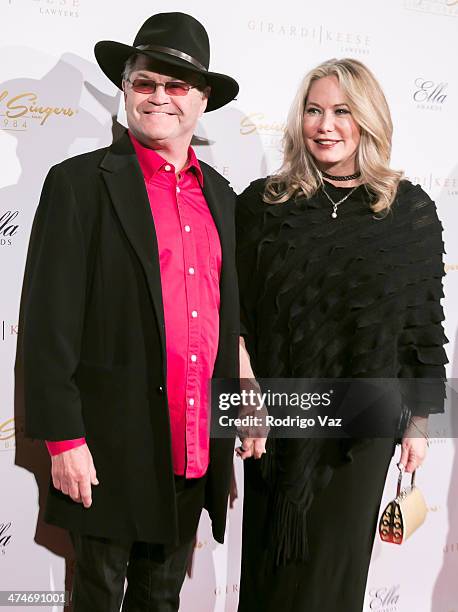 Singer Micky Dolenz and Donna Quinter attend the 21st Annual ELLA Awards at The Beverly Hilton Hotel on February 20, 2014 in Beverly Hills,...