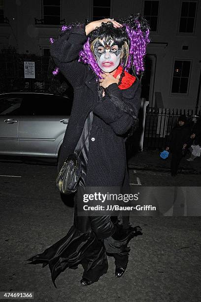 Elen Rivas is seen in Halloween costume on October 31, 2012 in London, United Kingdom.