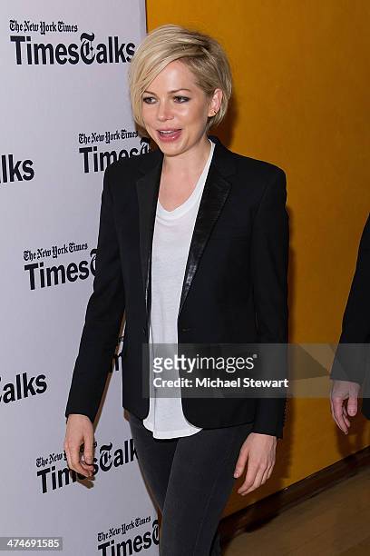 Actress Michelle Williams attends TimesTalk Presents An Evening With "Cabaret" at TheTimesCenter on February 24, 2014 in New York City.