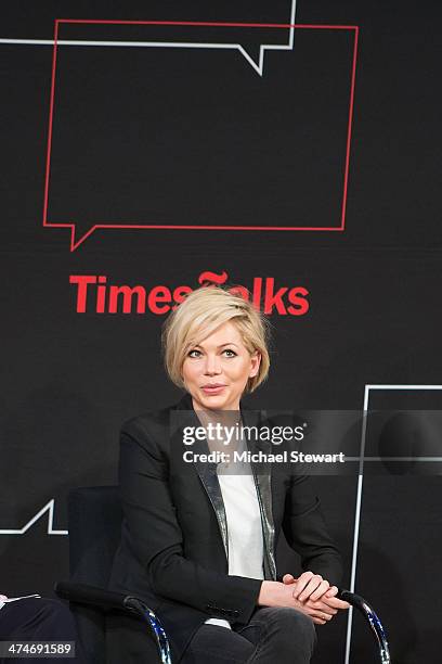 Actress Michelle Williams attends TimesTalk Presents An Evening With "Cabaret" at TheTimesCenter on February 24, 2014 in New York City.