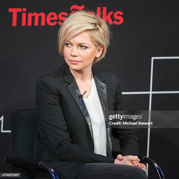 Actress Michelle Williams attends TimesTalk Presents An Evening With "Cabaret" at TheTimesCenter on February 24, 2014 in New York City.