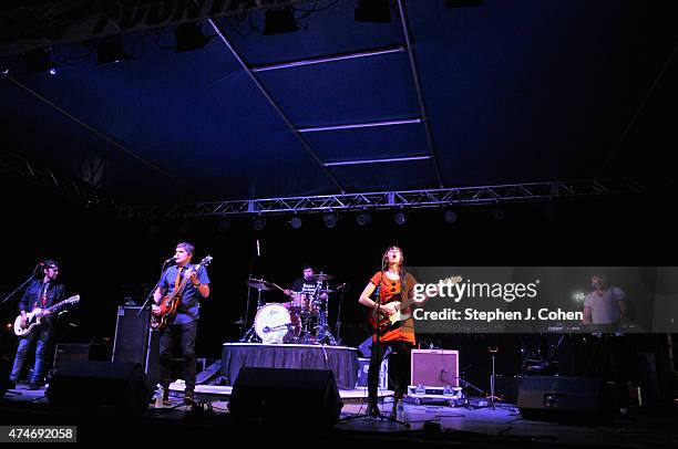 Nube9 performs during Abbey Road On The River Festival at Belvedere Festival Park on May 23, 2015 in Louisville, Kentucky.