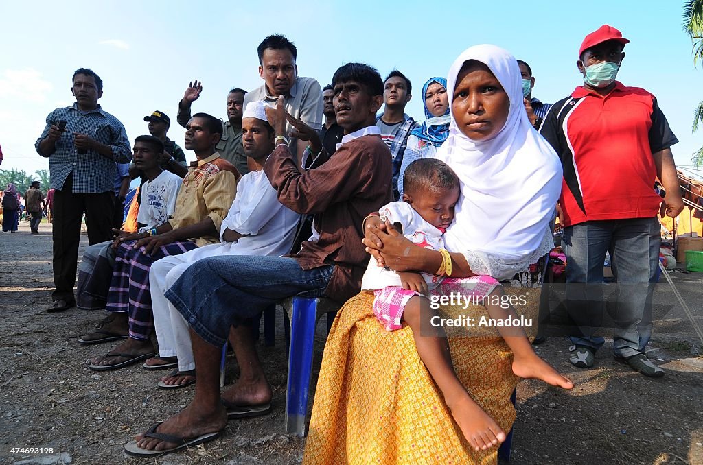 Migrants Activities at Temporary Shelter in Aceh