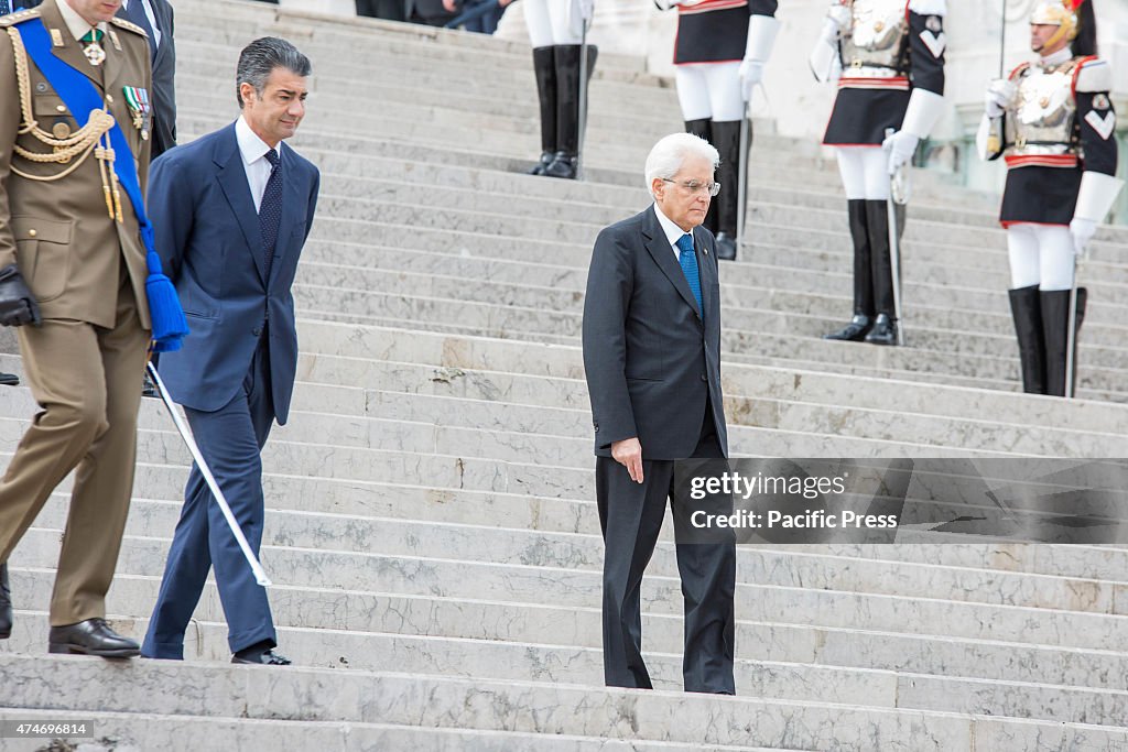 Sergio Mattarella, President of Italian Republic, celebrates...