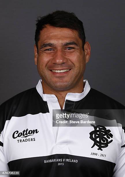 George Smith of the Barbarians poses for a portrait during the Barbarians squad photocall at Grosvenor House on May 25, 2015 in London, England.