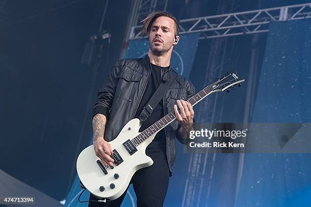 Musician Jerry Horton of Papa Roach performs onstage during River City Rockfest at the AT&T Center on May 24, 2015 in San Antonio, Texas.