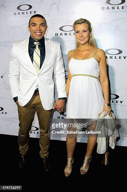 Rugby player Bryan Habana and Janine Viljoen celebrate the past, present and future of Oakley's design and technology at the brand's "Disruptive by...