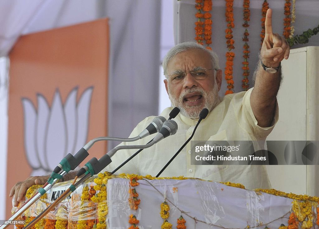Prime Minister Narendra Modi Addresses Rally At Mathura