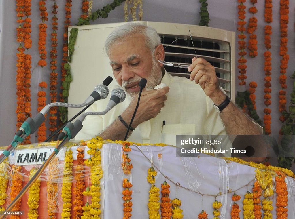 Prime Minister Narendra Modi Addresses Rally At Mathura