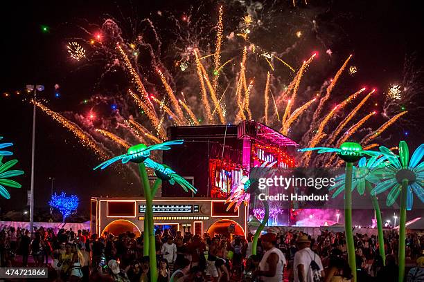 In this handout photo provided by Insomniac, the 4th Annual Electric Daisy Carnival , New York returns to MetLife Stadium Memorial Day weekend, May...