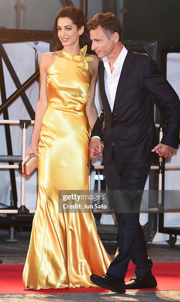 Amal Clooney with her brother Samer Alamuddin attend the Tokyo... News
