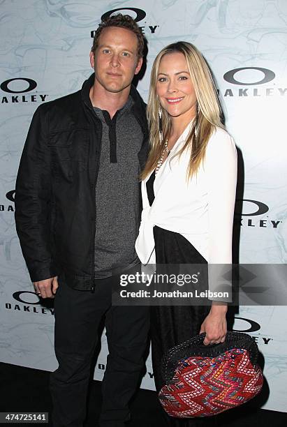 Actors Cole Hauser and Cynthia Daniel celebrate the past, present and future of Oakley's design and technology at the brand's "Disruptive by Design"...