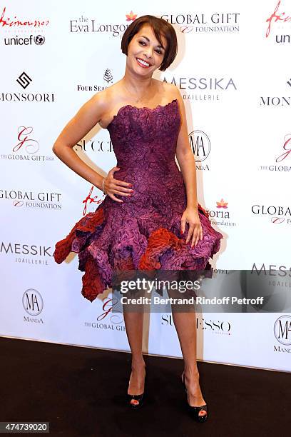 Saida Jawad attends the Global Gift Gala : Photocall. Held at Four Seasons Hotel George V on May 25, 2015 in Paris, France.