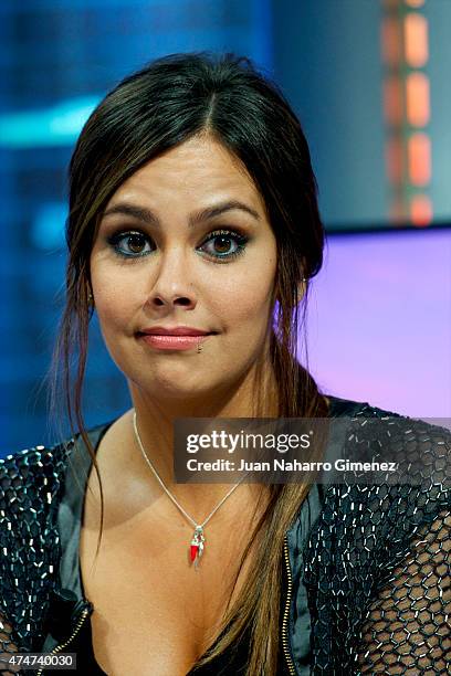 Cristina Pedroche attends 'El Hormiguero' Tv show at Vertice Studio on May 25, 2015 in Madrid, Spain.