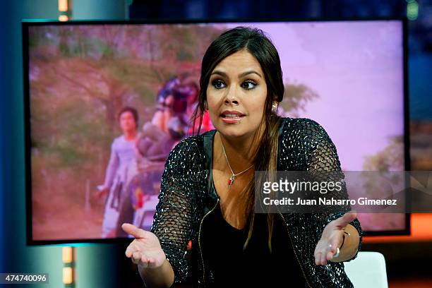 Cristina Pedroche attends 'El Hormiguero' Tv show at Vertice Studio on May 25, 2015 in Madrid, Spain.