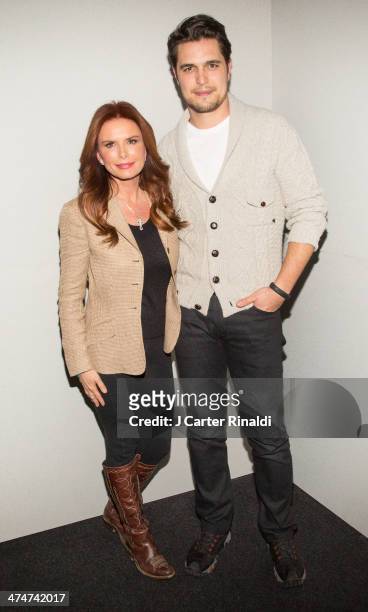 Filmmaker/actress Roma Downey and actor Diogo Morgado attend "Meet The Filmmakers">> at Apple Store Soho on February 24, 2014 in New York City.