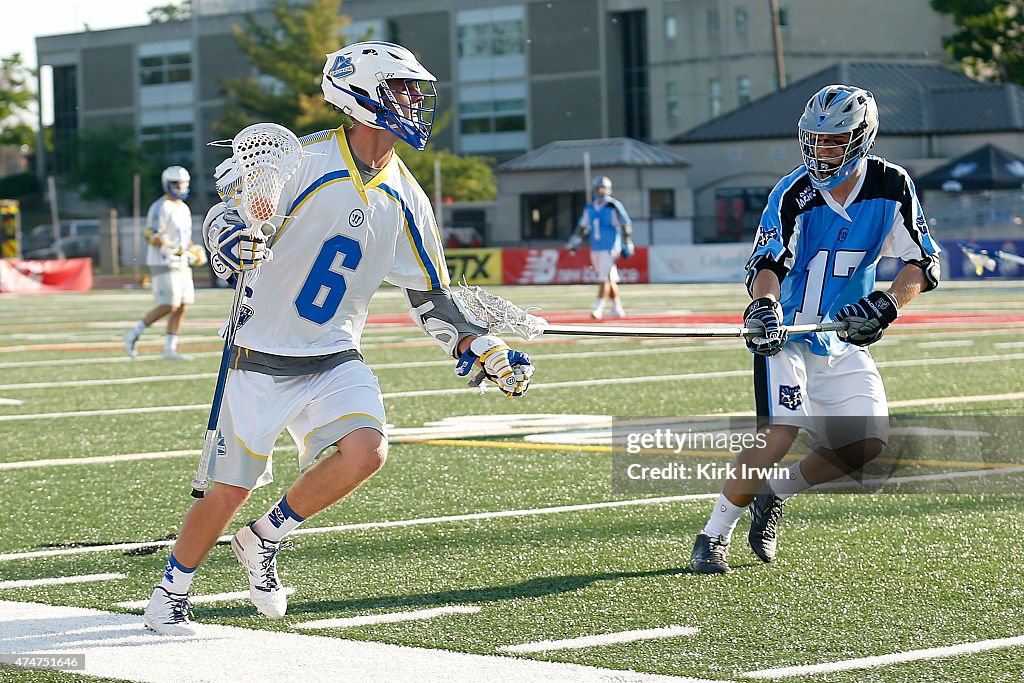 Ohio Machine Jackson Place of the Ohio Machine defends against Kieran McArdle of ...