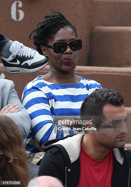 Claudia Tagbo attends day 2 of the French Open 2015 at Roland Garros stadium on May 25, 2015 in Paris, France.