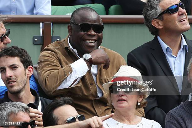 Basile Boli attends day 2 of the French Open 2015 at Roland Garros stadium on May 25, 2015 in Paris, France.