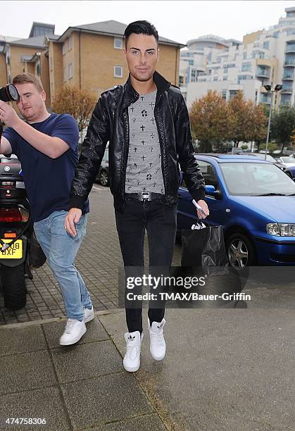 Rylan Clark is seen on October 24, 2012 in London, United Kingdom.