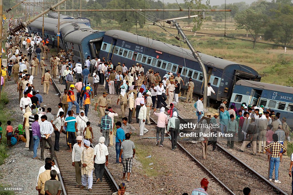 The travelling train from Tata Nagar is derailed near...